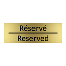 Réservé - Reserved
