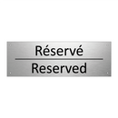 Réservé - Reserved