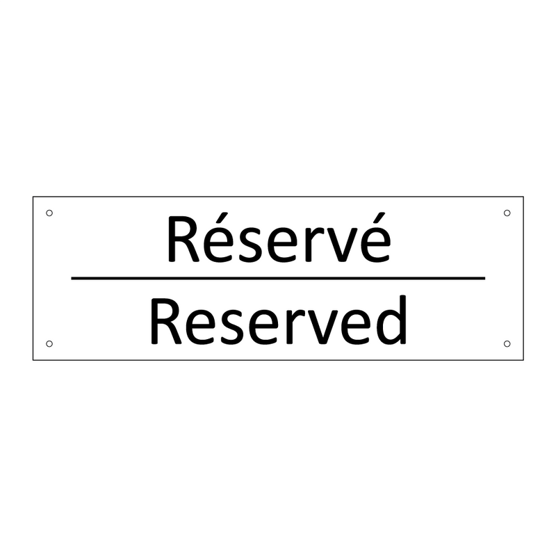 Réservé - Reserved