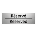 Réservé - Reserved