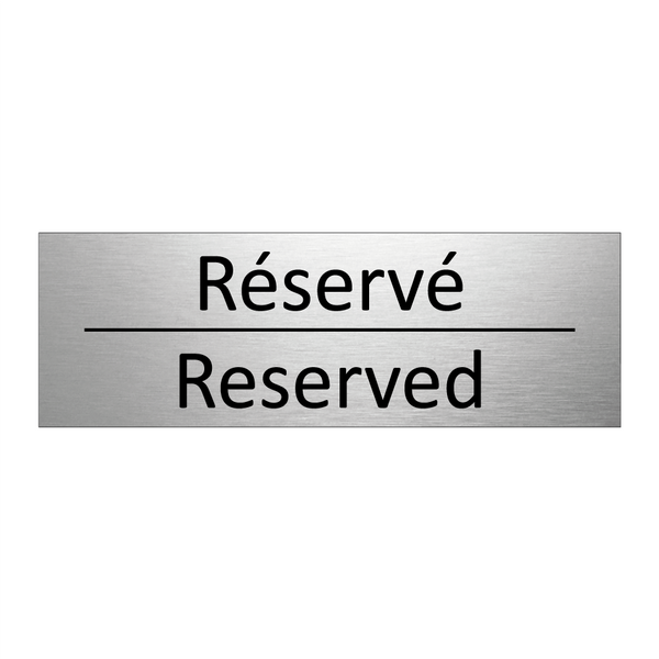 Réservé - Reserved