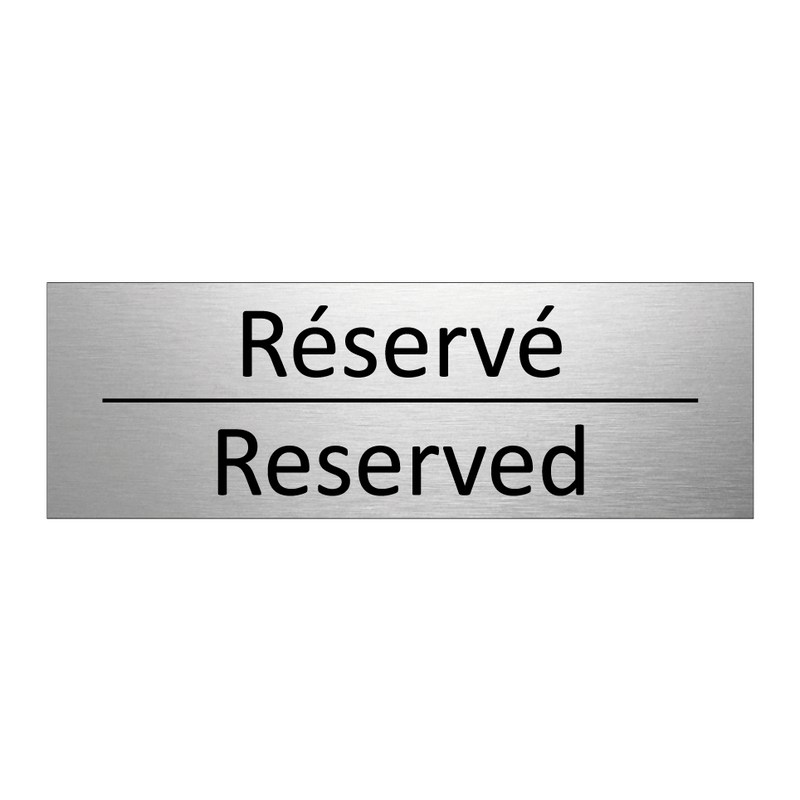 Réservé - Reserved