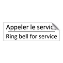Appeler le service - Ring bell for service