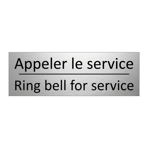 Appeler le service - Ring bell for service