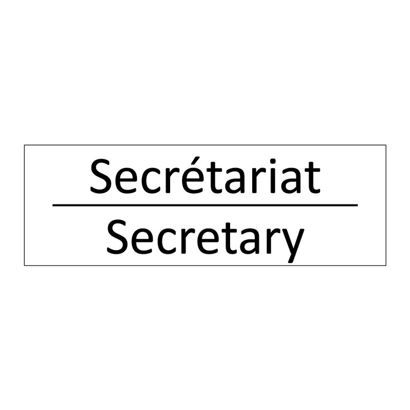 Secrétariat - Secretary