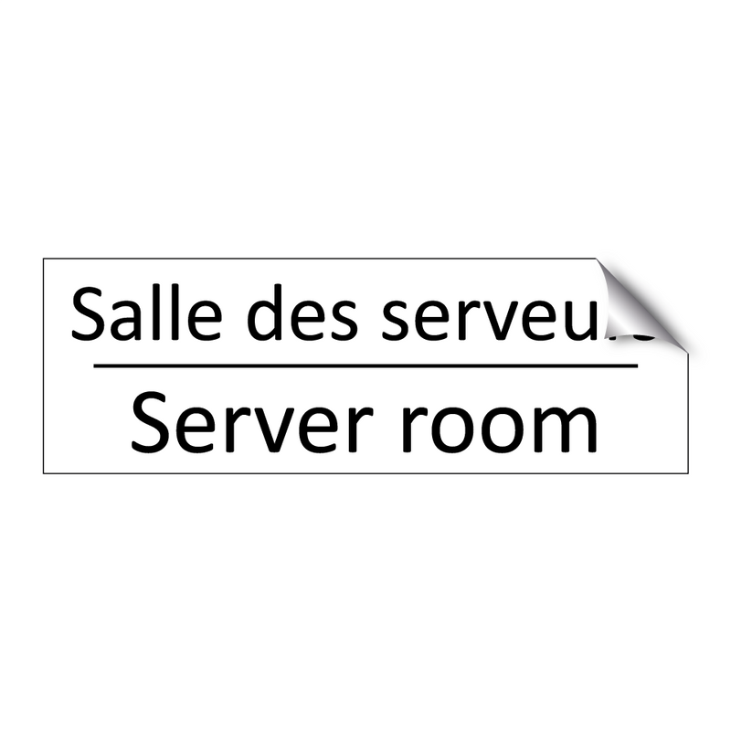 Salle des serveurs - Server room