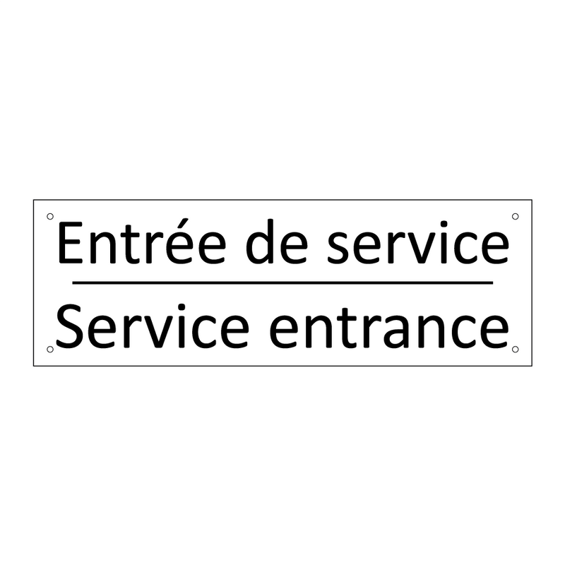Entrée de service - Service entrance