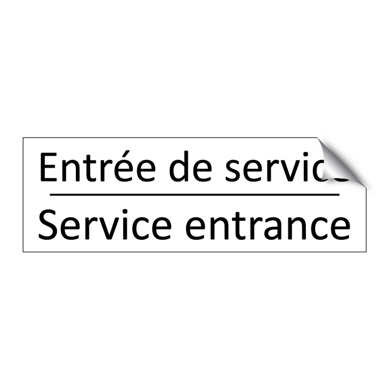 Entrée de service - Service entrance