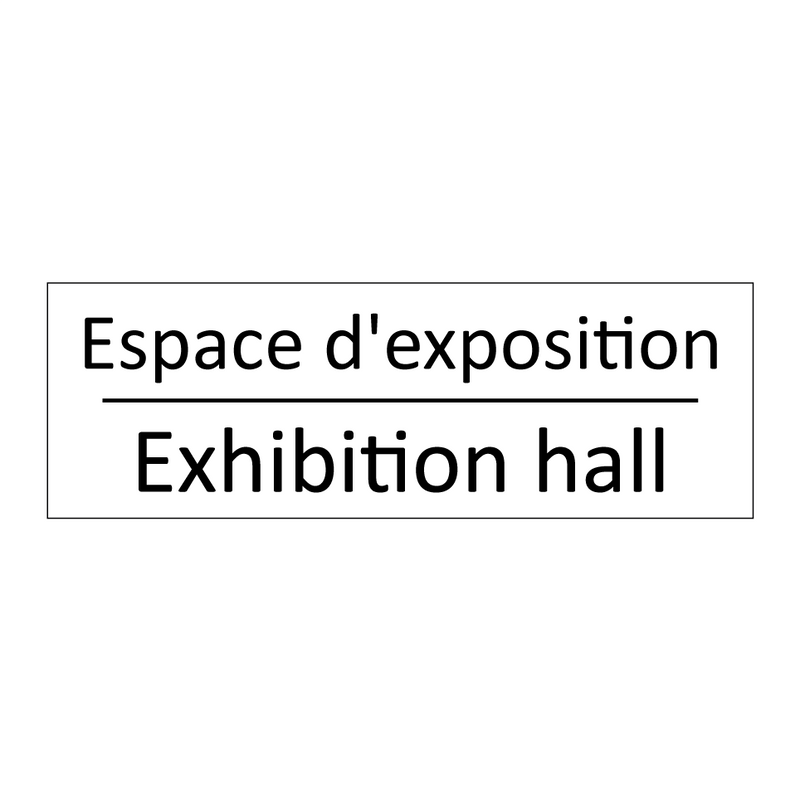 Espace d'exposition - Exhibition hall