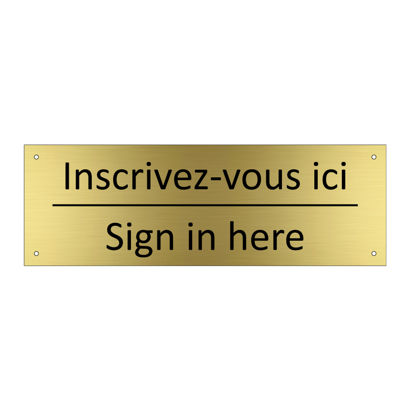 Inscrivez-vous ici - Sign in here