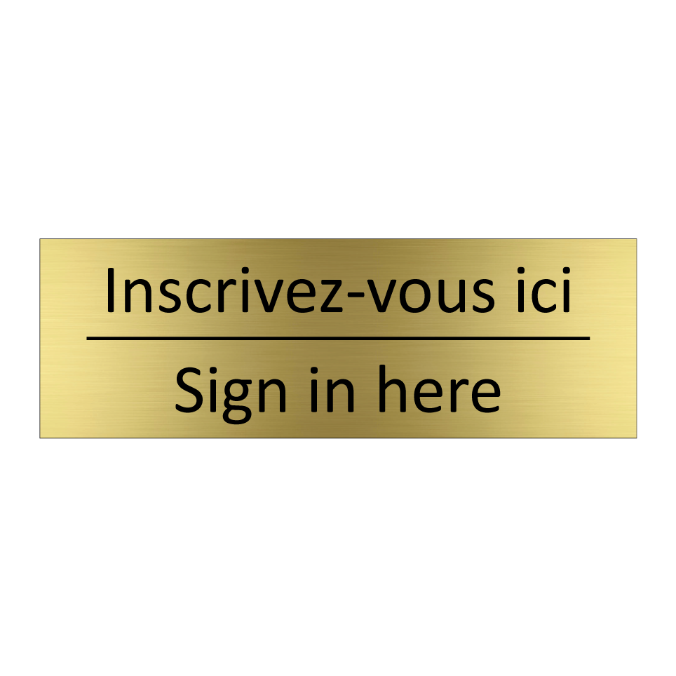 Inscrivez-vous ici - Sign in here