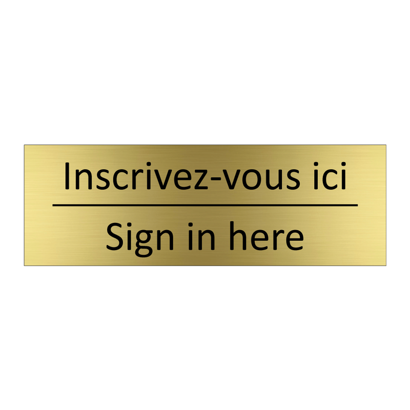Inscrivez-vous ici - Sign in here