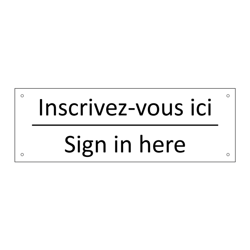 Inscrivez-vous ici - Sign in here