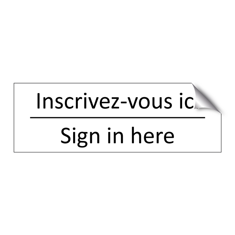 Inscrivez-vous ici - Sign in here