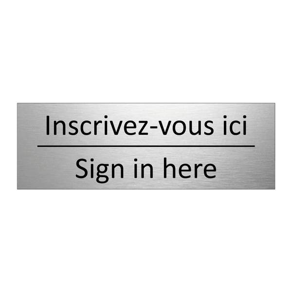 Inscrivez-vous ici - Sign in here