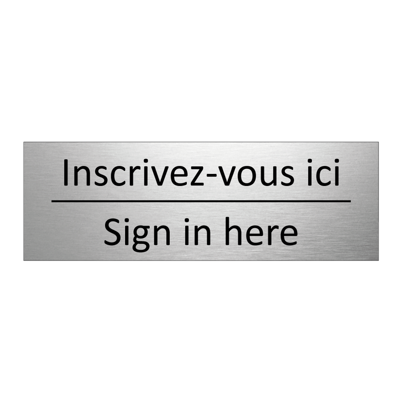 Inscrivez-vous ici - Sign in here