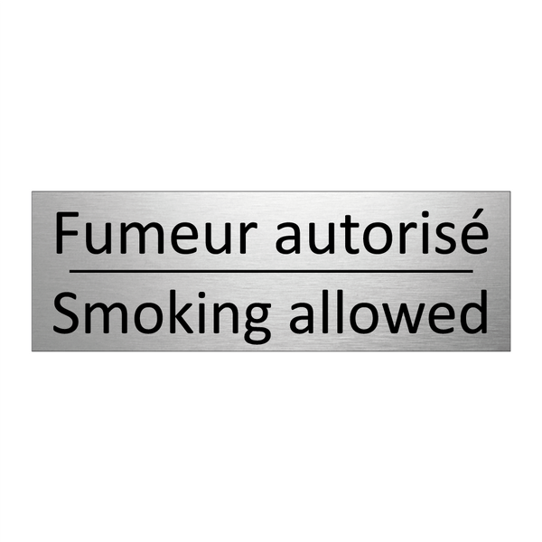 Fumeur autorisé - Smoking allowed
