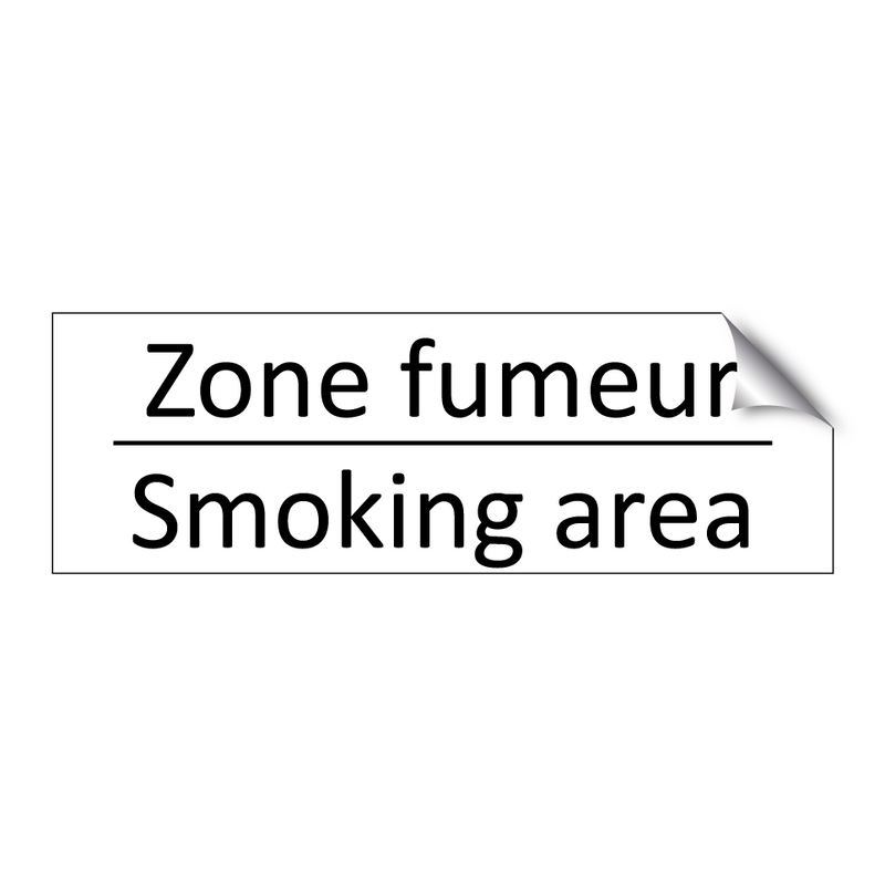 Zone fumeur - Smoking area