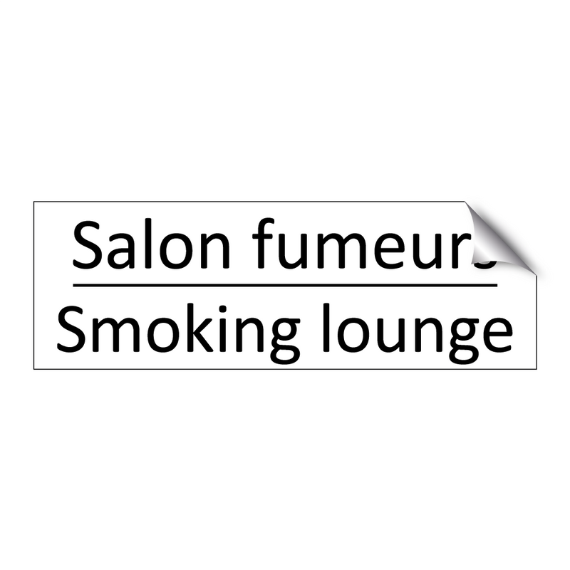Salon fumeurs - Smoking lounge