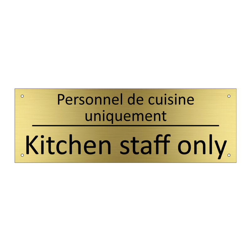 Personnel de cuisine uniquement /.../ - Kitchen staff only