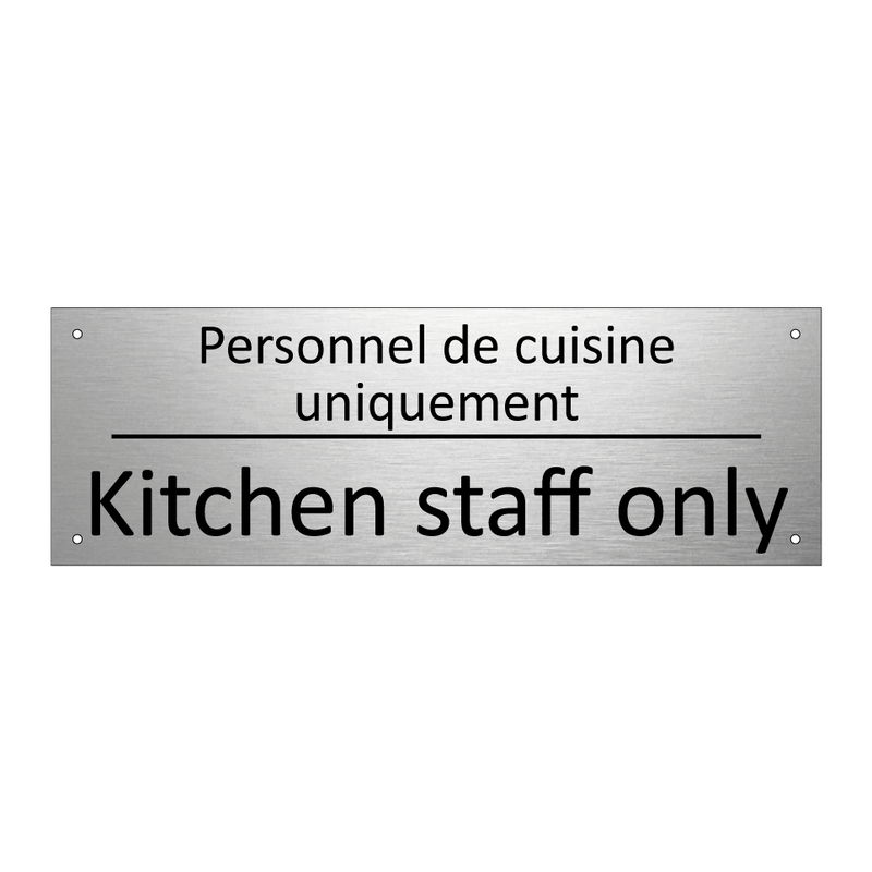 Personnel de cuisine uniquement /.../ - Kitchen staff only