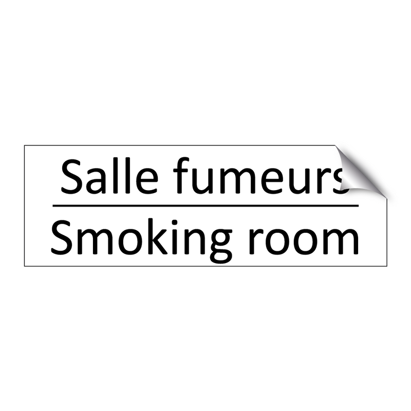 Salle fumeurs - Smoking room