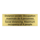 Distance sociale. Occupation maximale  /.../ - Social distancing. Maximum occupancy  /.../