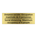 Distance sociale. Occupation maximale  /.../ - Social distancing. Maximum occupancy  /.../
