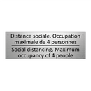 Distance sociale. Occupation maximale  /.../ - Social distancing. Maximum occupancy  /.../