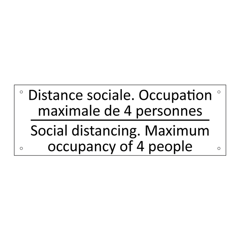 Distance sociale. Occupation maximale  /.../ - Social distancing. Maximum occupancy  /.../