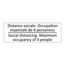 Distance sociale. Occupation maximale  /.../ - Social distancing. Maximum occupancy  /.../