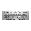 Distance sociale. Occupation maximale  /.../ - Social distancing. Maximum occupancy  /.../