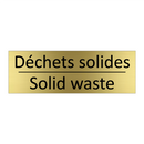 Déchets solides - Solid waste