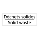 Déchets solides - Solid waste