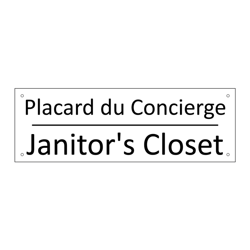 Placard du Concierge - Janitor's Closet