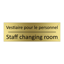 Vestiaire pour le personnel - Staff changing room
