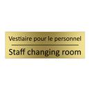 Vestiaire pour le personnel - Staff changing room