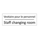 Vestiaire pour le personnel - Staff changing room