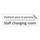 Vestiaire pour le personnel - Staff changing room