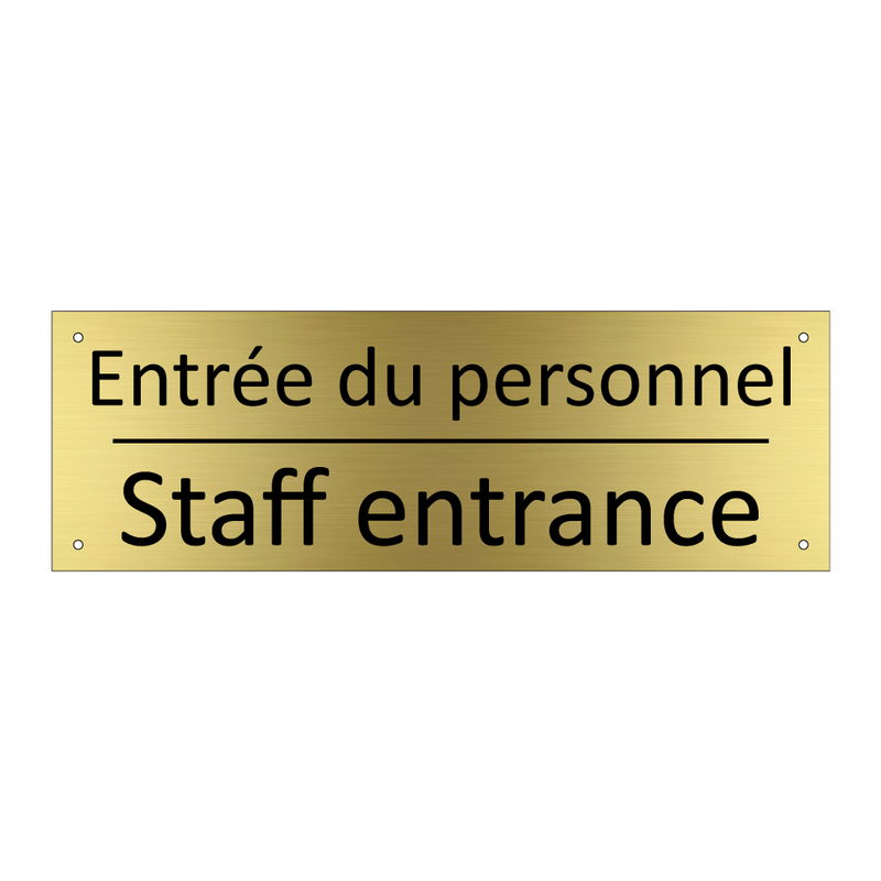 Entrée du personnel - Staff entrance