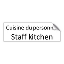 Cuisine du personnel - Staff kitchen