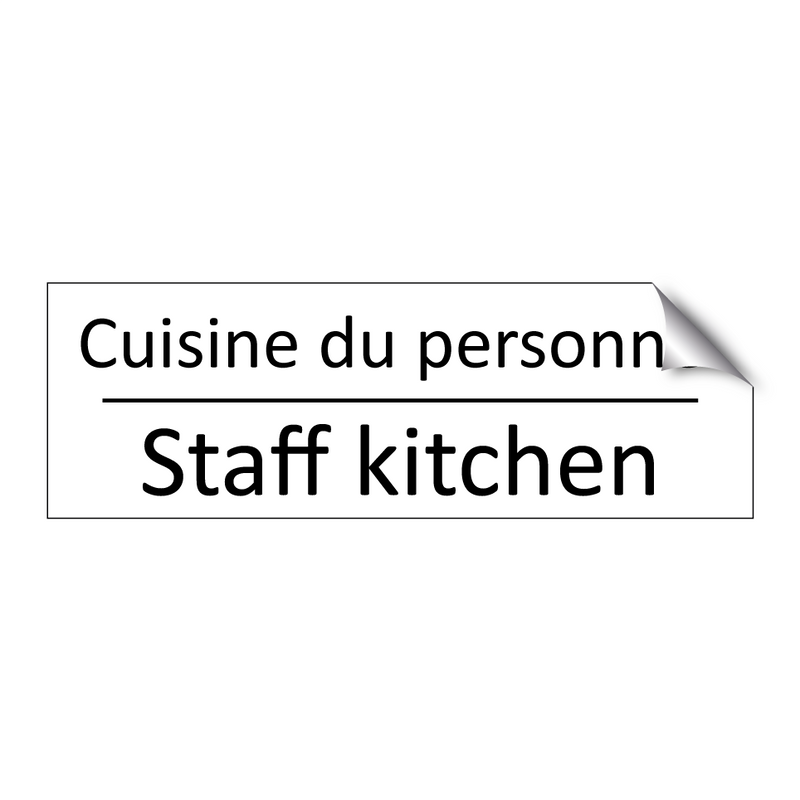 Cuisine du personnel - Staff kitchen