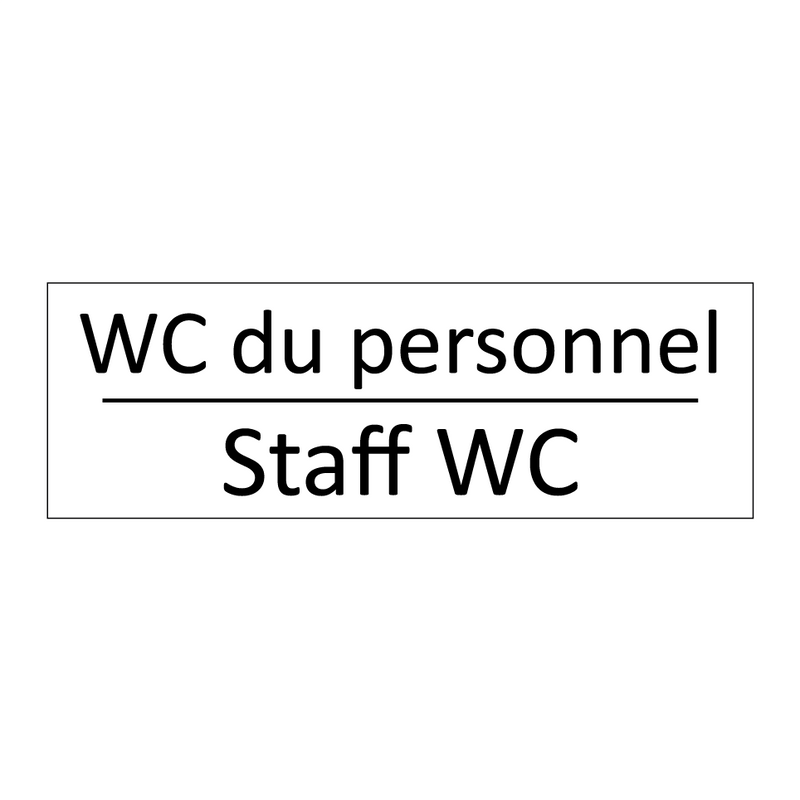 WC du personnel - Staff WC