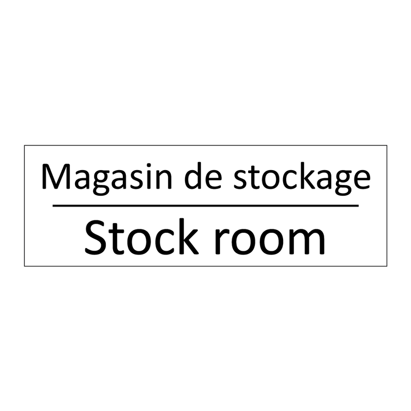 Magasin de stockage - Stock room