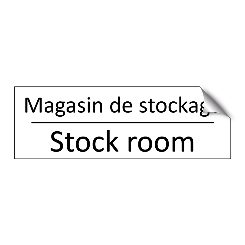 Magasin de stockage - Stock room