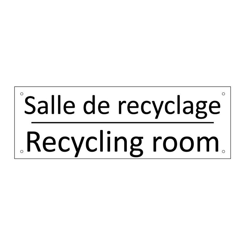 Salle de recyclage - Recycling room