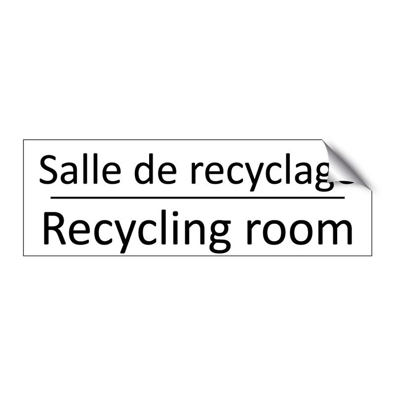 Salle de recyclage - Recycling room