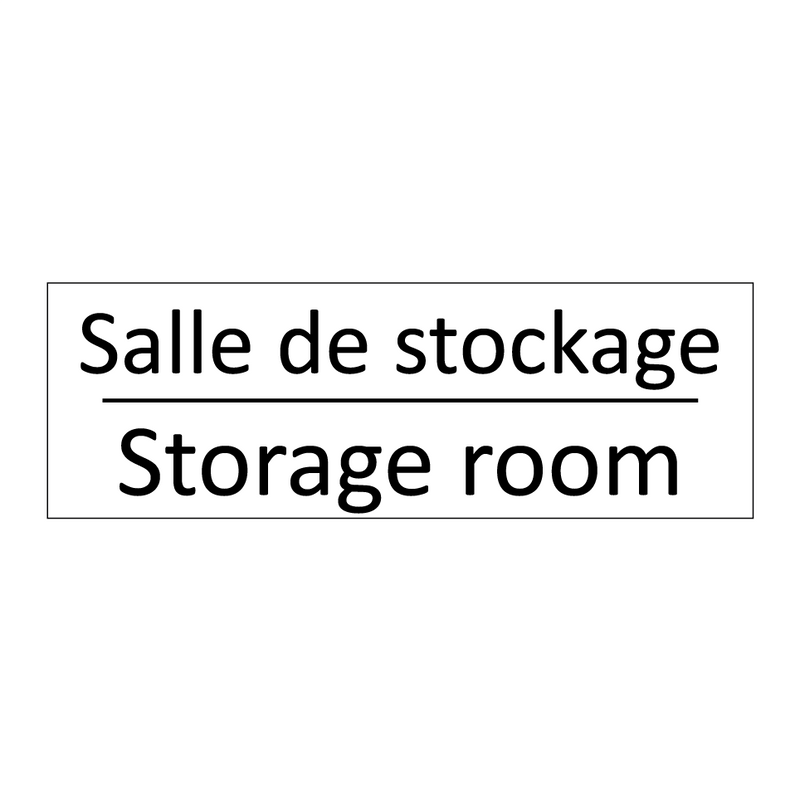 Salle de stockage - Storage room