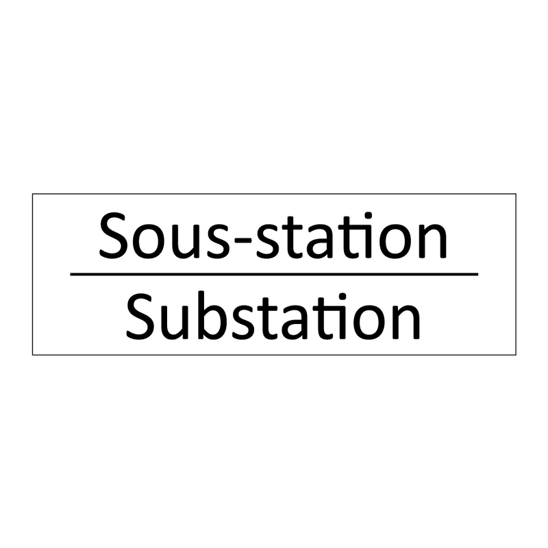 Sous-station - Substation