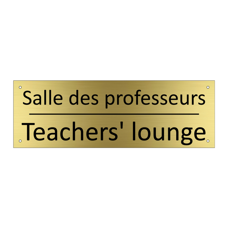 Salle des professeurs - Teachers' lounge